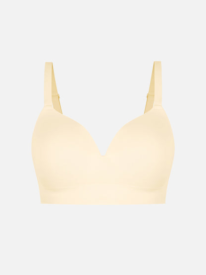 Wireless Seamless Push-Up V-neck Bra