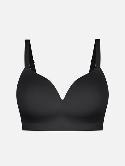 Wireless Seamless Push-Up V-neck Bra