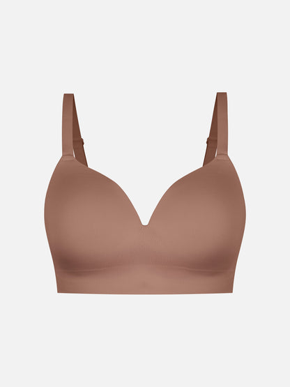 Wireless Seamless Push-Up V-neck Bra