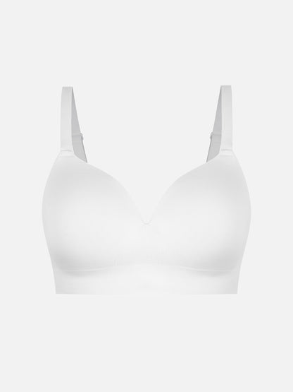 Wireless Seamless Push-Up V-neck Bra