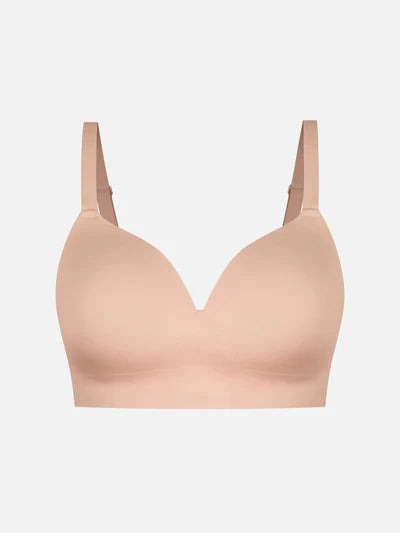 Wireless Seamless Push-Up V-neck Bra