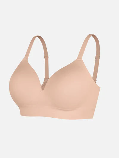 Wireless Seamless Push-Up V-neck Bra