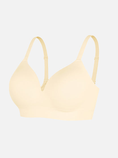 Wireless Seamless Push-Up V-neck Bra