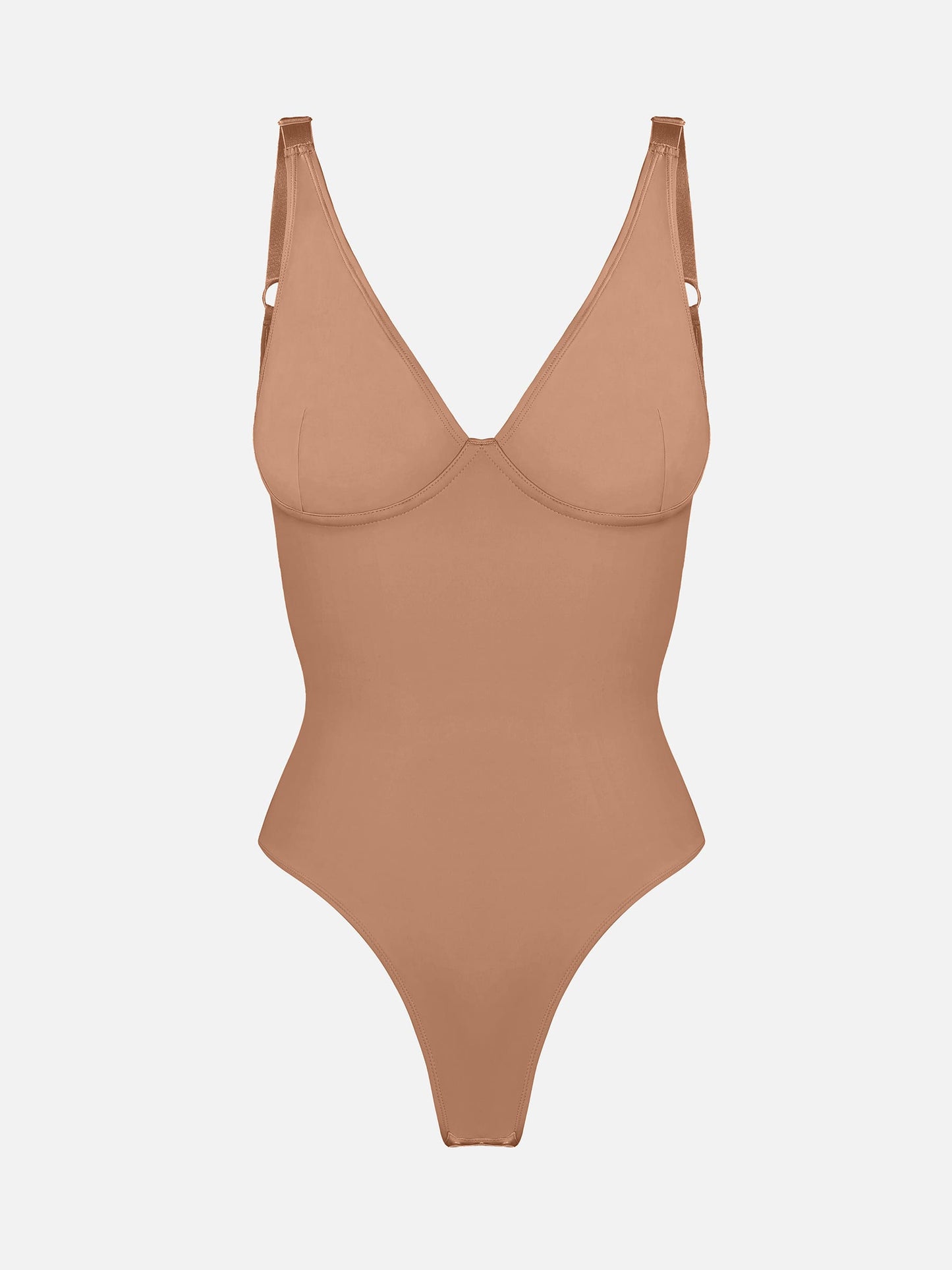 Deep V Neck Tummy Control Shapewear Bodysuit
