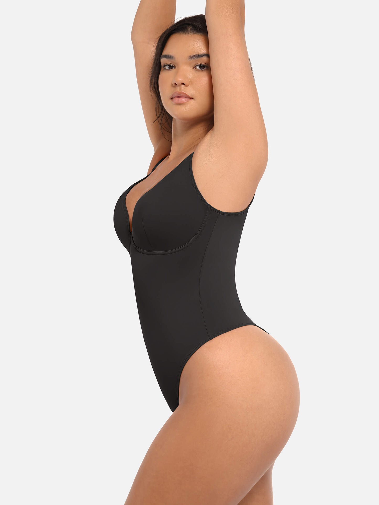 Deep V Neck Tummy Control Shapewear Bodysuit