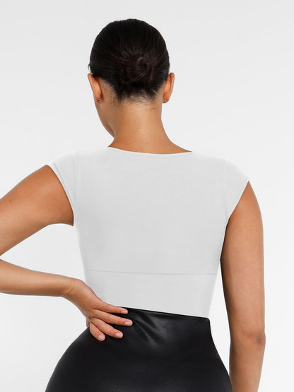 Bodysuit Tummy Control Shapewear Body Shaper Jumpsuit Top Going Out Shirt