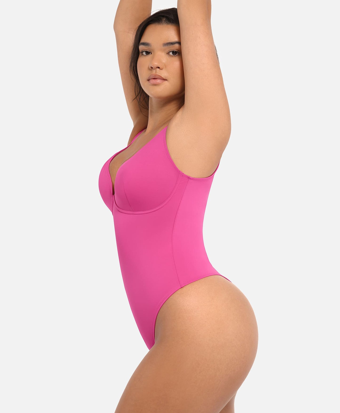 Deep V Neck Tummy Control Shapewear Bodysuit