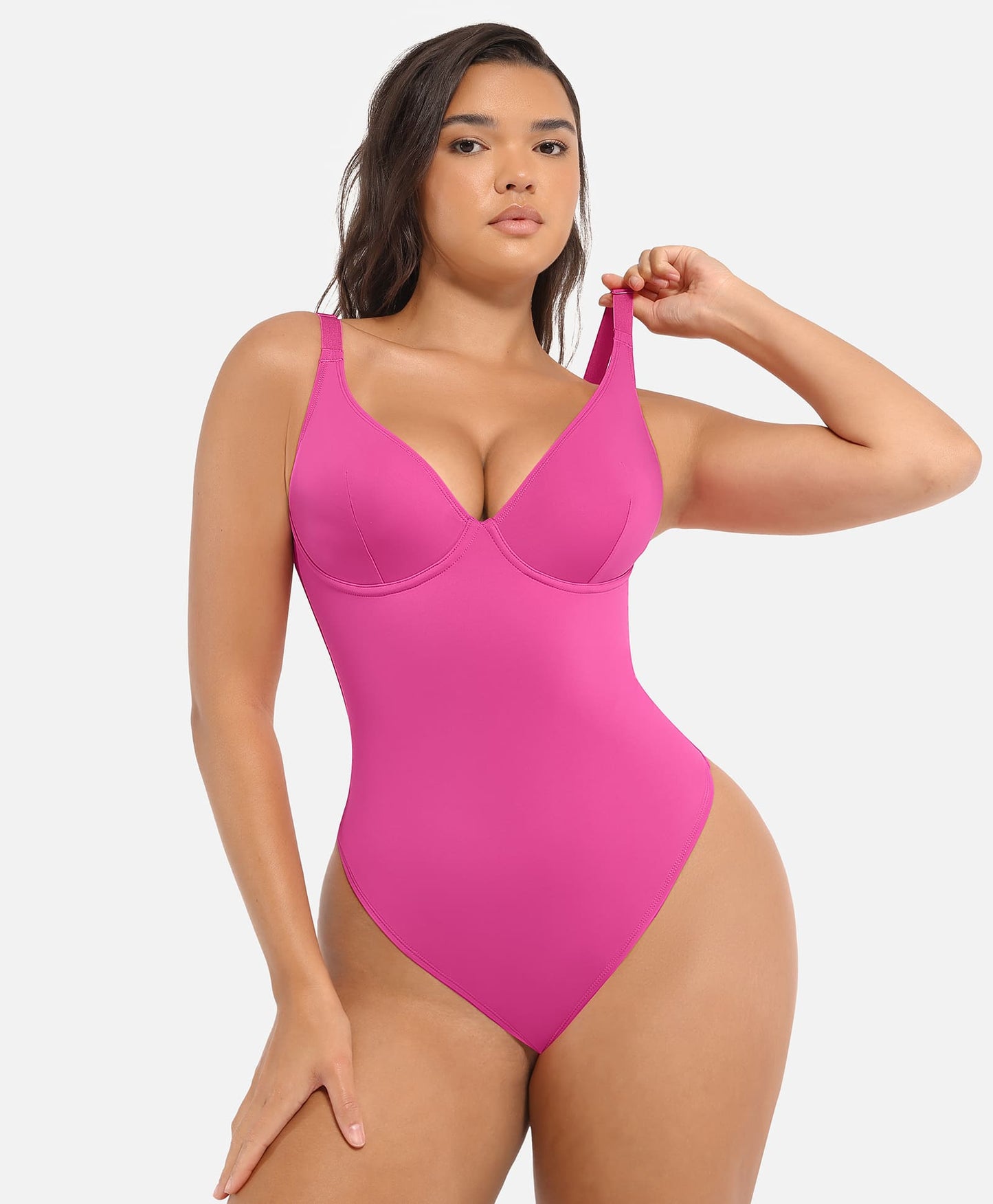Deep V Neck Tummy Control Shapewear Bodysuit