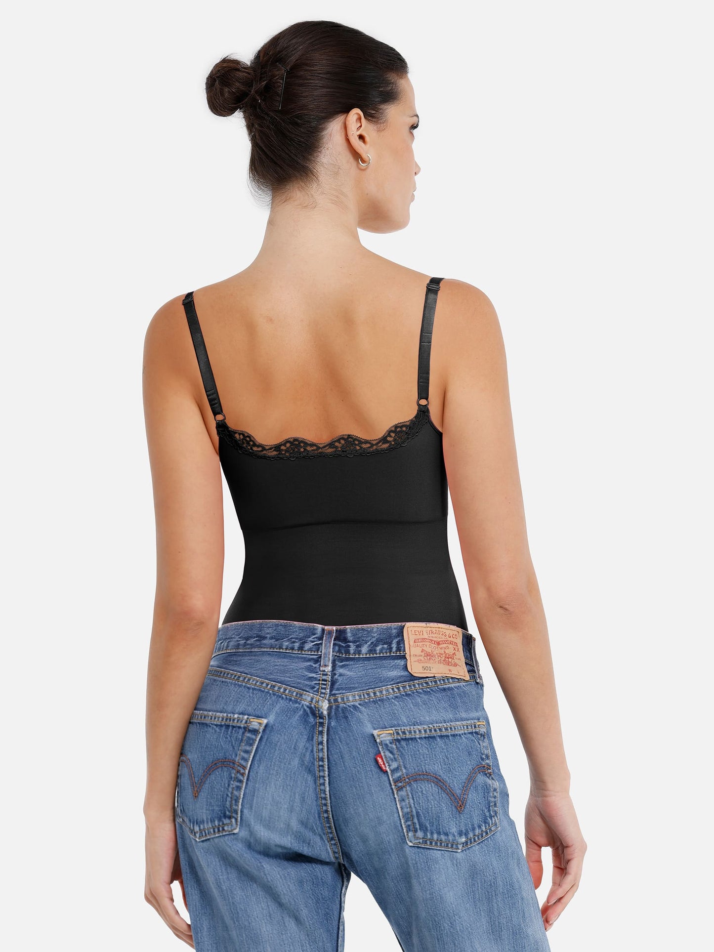 Lace Tight-Fit Seamless Thong Shapewear Bodysuit