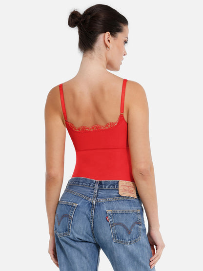 Lace Tight-Fit Seamless Thong Shapewear Bodysuit