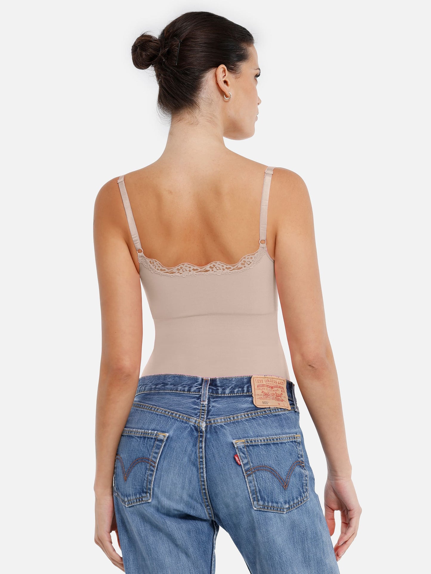 Lace Tight-Fit Seamless Thong Shapewear Bodysuit