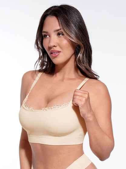 No Underwire Seamless Lace Everyday Bra