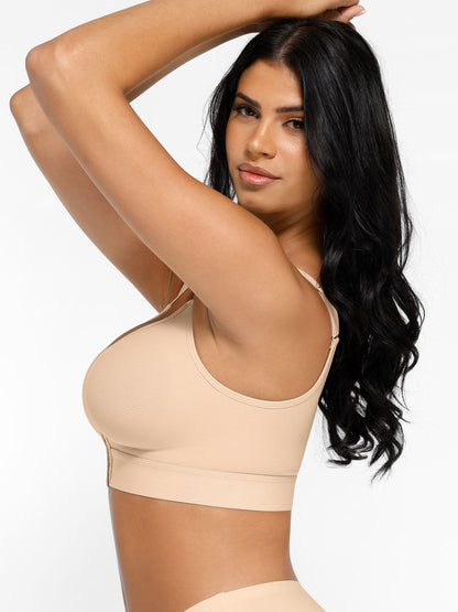 Post Surgery Full Coverage Compression Surgical Front Closure Mastectomy Bra