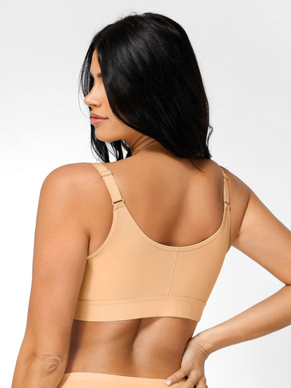 Post Surgery Full Coverage Compression Surgical Front Closure Mastectomy Bra