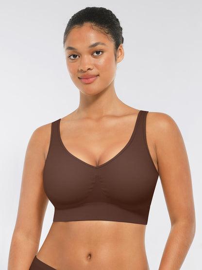 Seamless Comfort Bra with Smoothing Support and Adjustable Straps