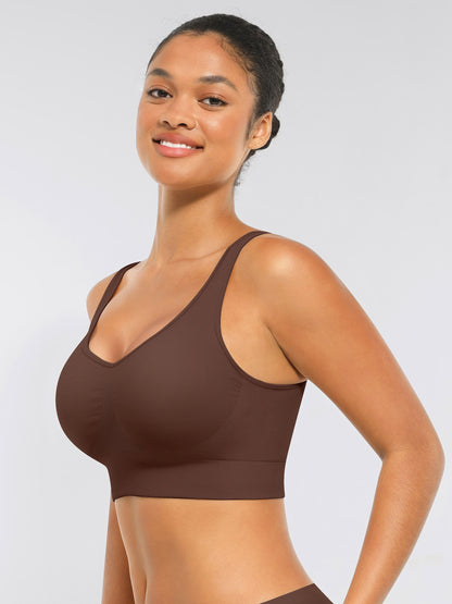 Seamless Comfort Bra with Smoothing Support and Adjustable Straps