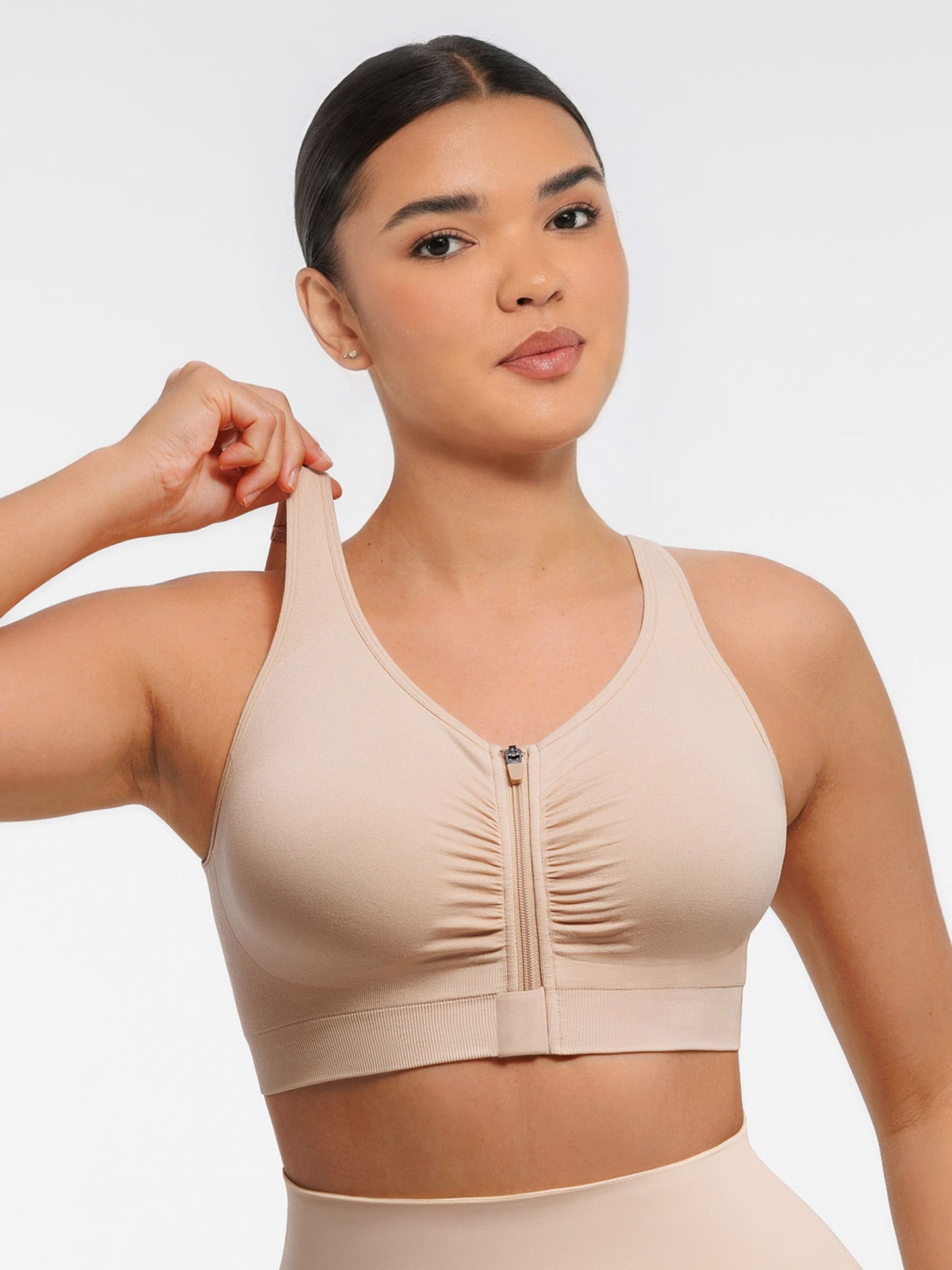 Seamless Front-Opening Zipper Bra