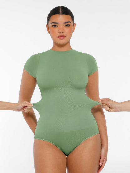Seamless Crew Neck Short Sleeve Bodysuit