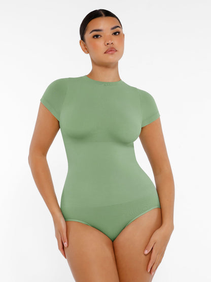 Seamless Crew Neck Short Sleeve Bodysuit
