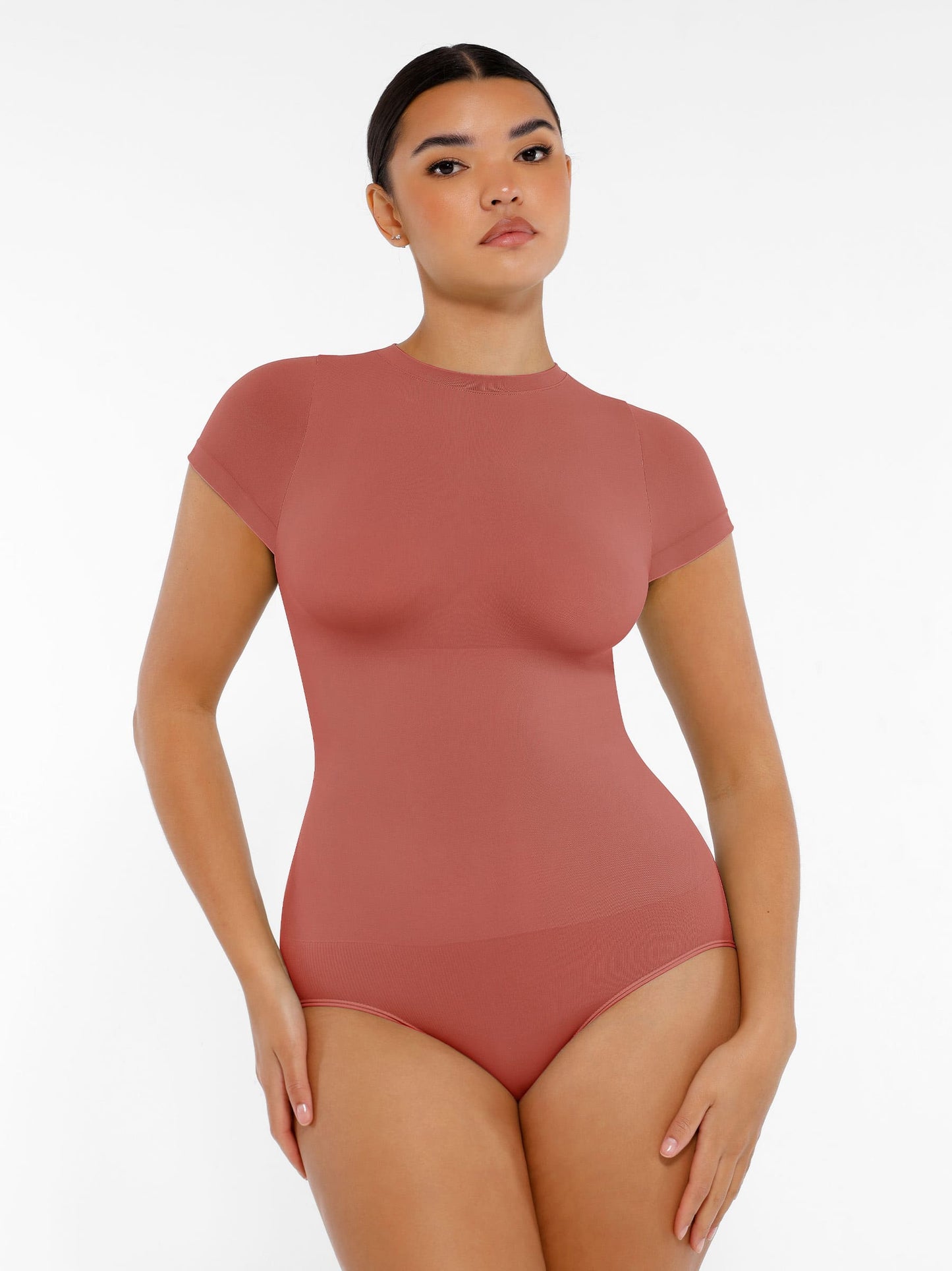 Seamless Crew Neck Short Sleeve Bodysuit