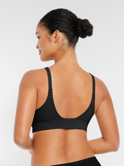 Wireless Seamless Push-Up V-neck Bra