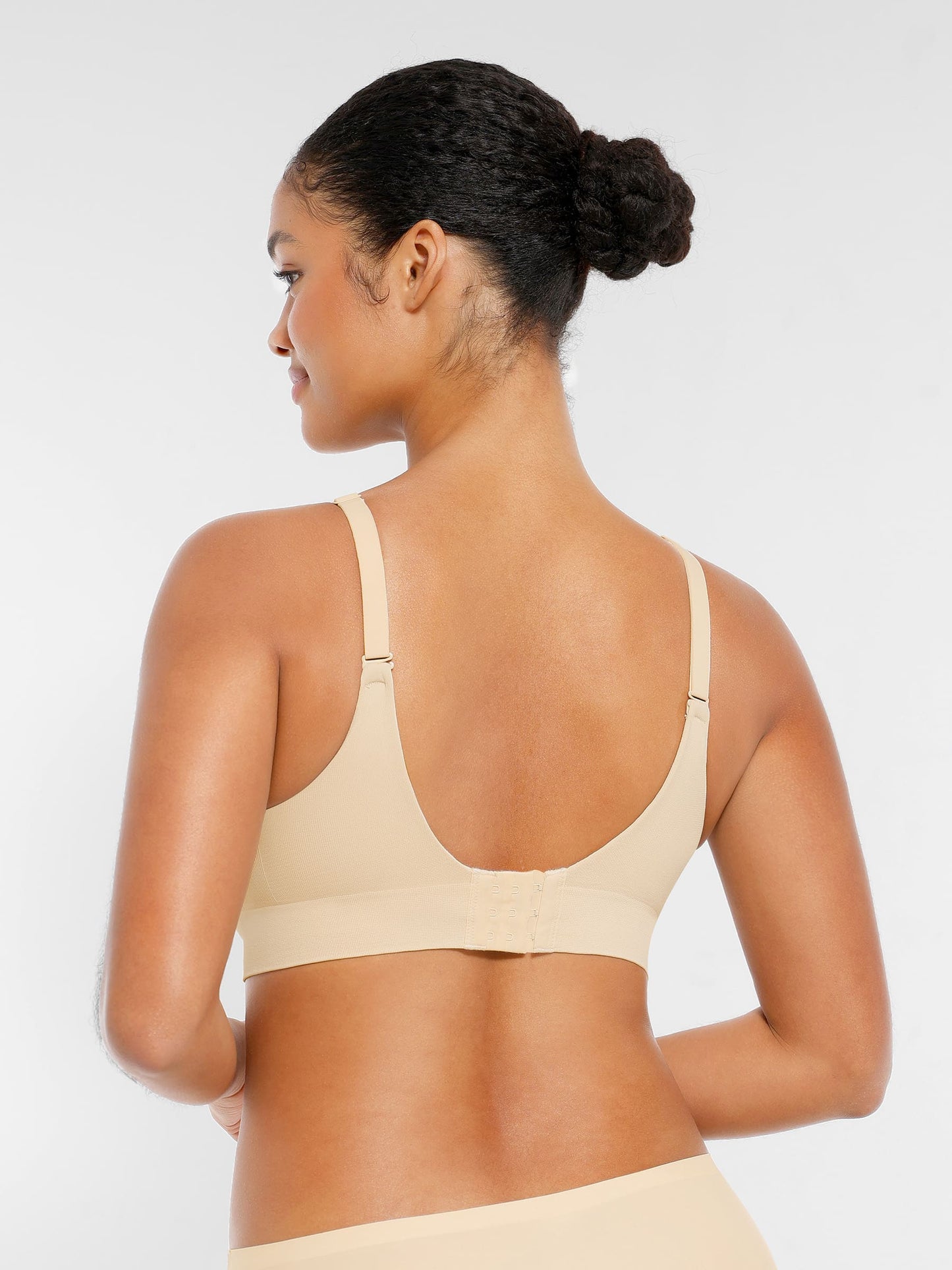 Wireless Seamless Push-Up V-neck Bra