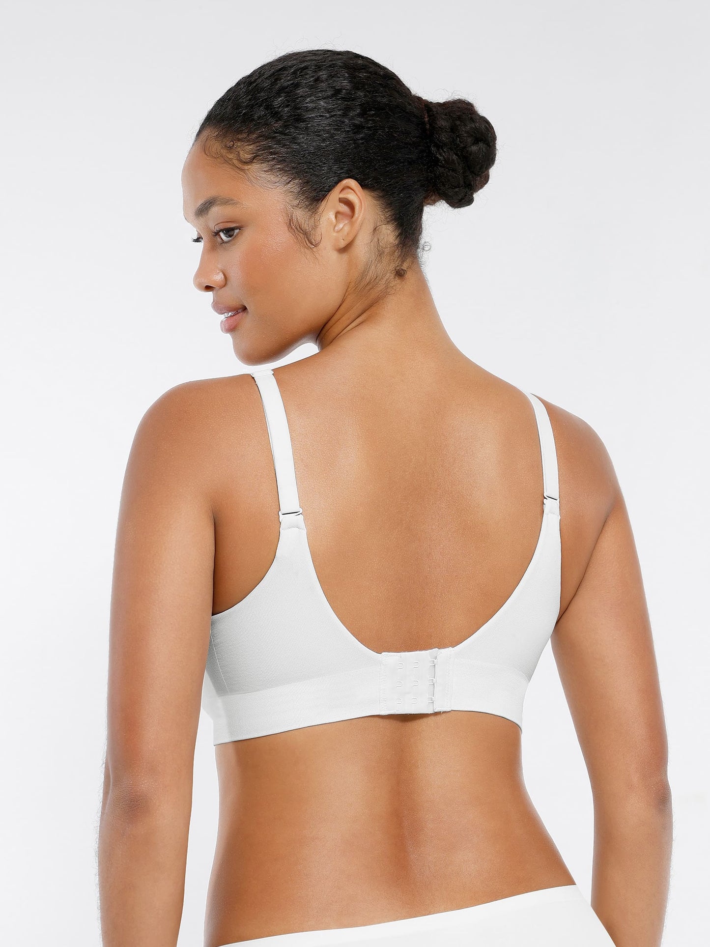 Wireless Seamless Push-Up V-neck Bra