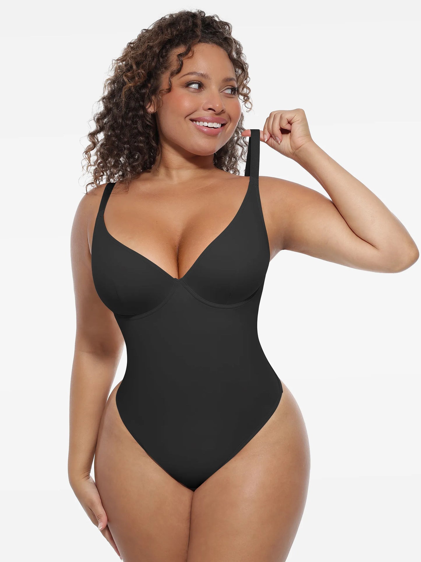 Deep V-Neck Shapewear Bodysuit