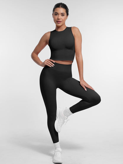Seamless Sports Top with Built-in Bra