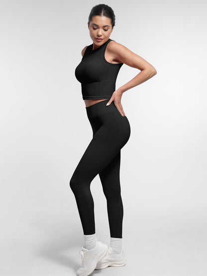 Seamless Sports Top with Built-in Bra