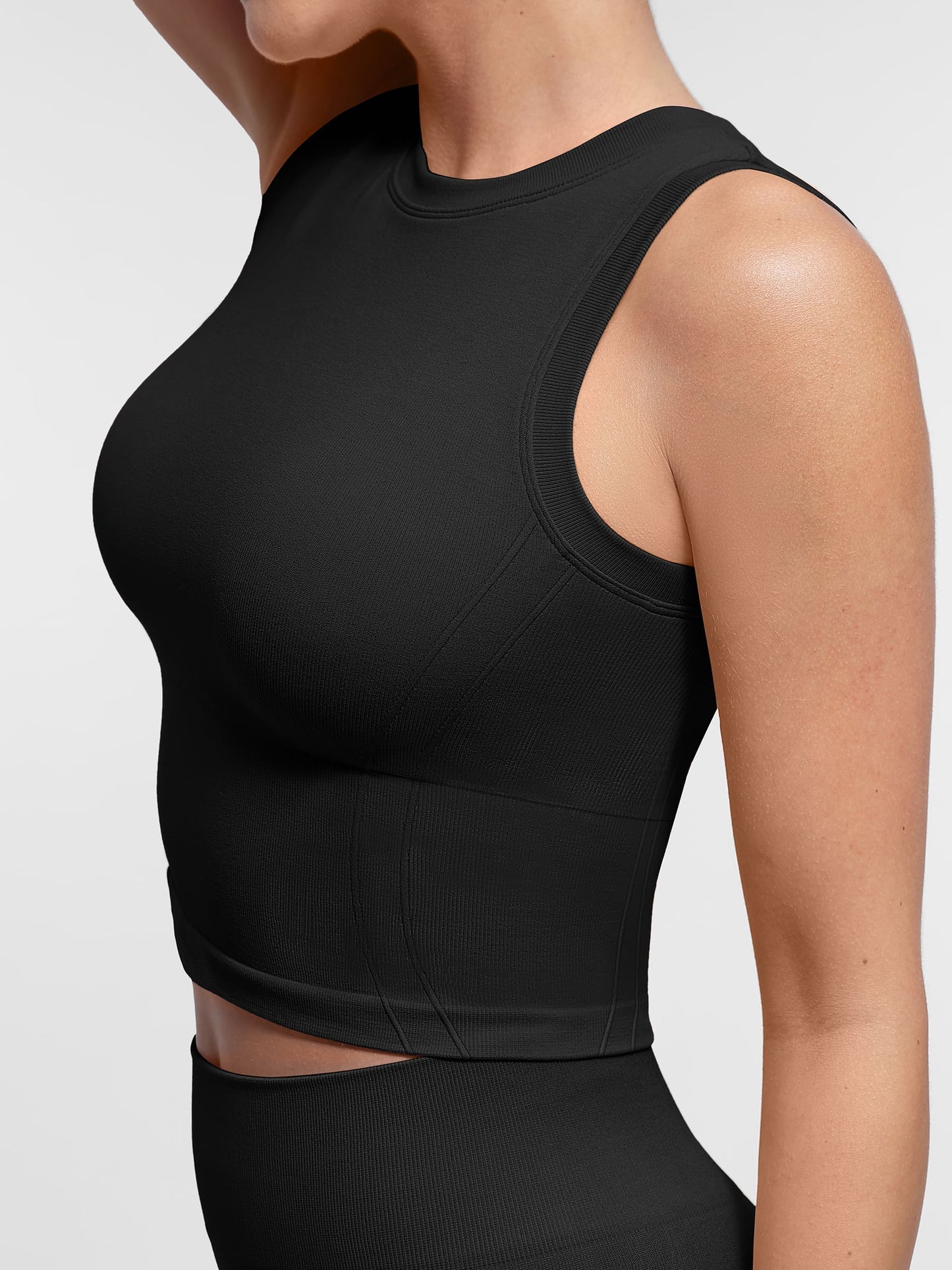 Seamless Sports Top with Built-in Bra