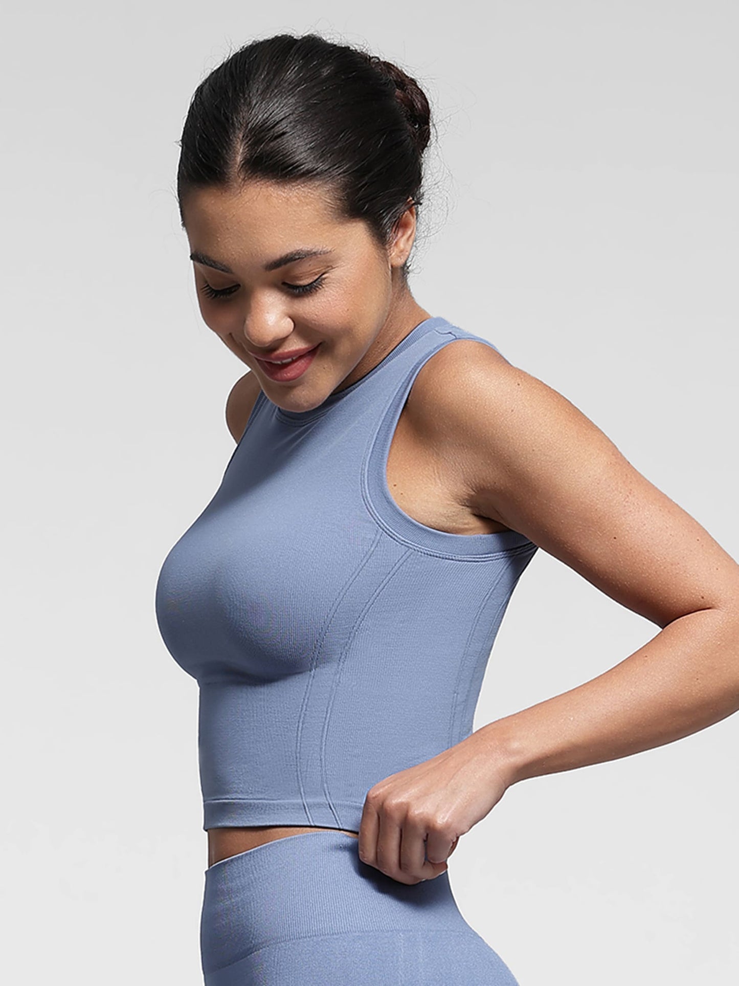 Seamless Sports Top with Built-in Bra