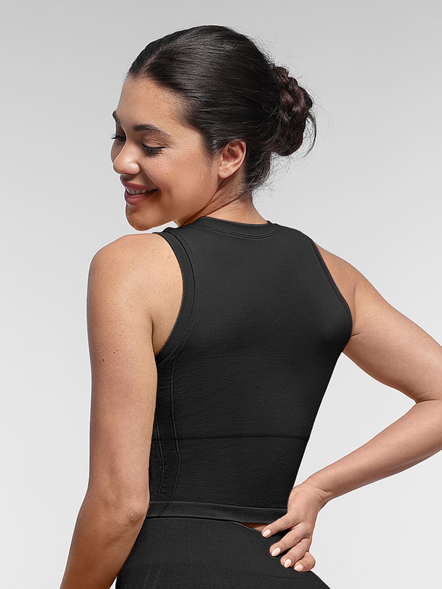 Seamless Sports Top with Built-in Bra