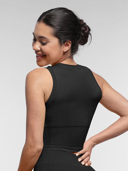 Seamless Sports Top with Built-in Bra