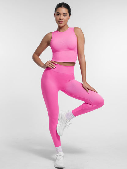 Seamless Sports Top with Built-in Bra