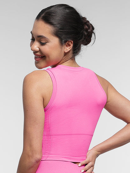 Seamless Sports Top with Built-in Bra