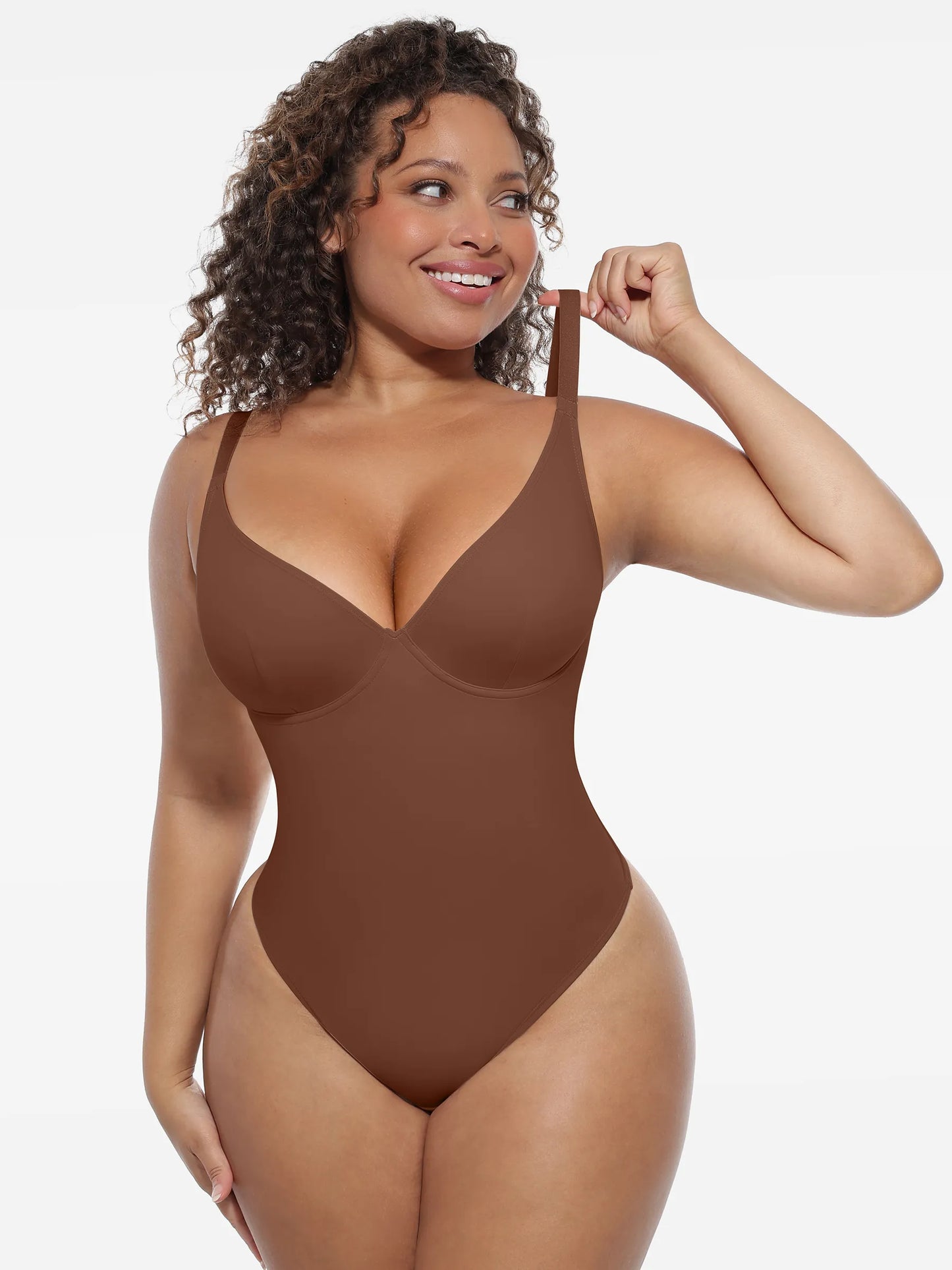 Deep V-Neck Shapewear Bodysuit