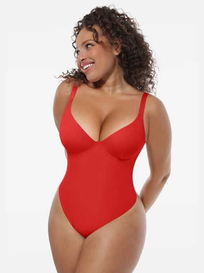 Deep V-Neck Shapewear Bodysuit