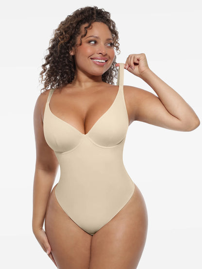 Deep V-Neck Shapewear Bodysuit