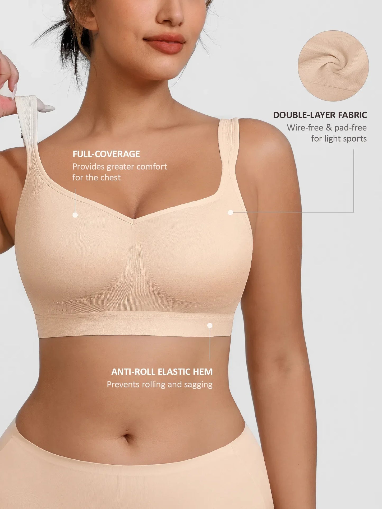 Full Coverage Smoothing Wireless Bra