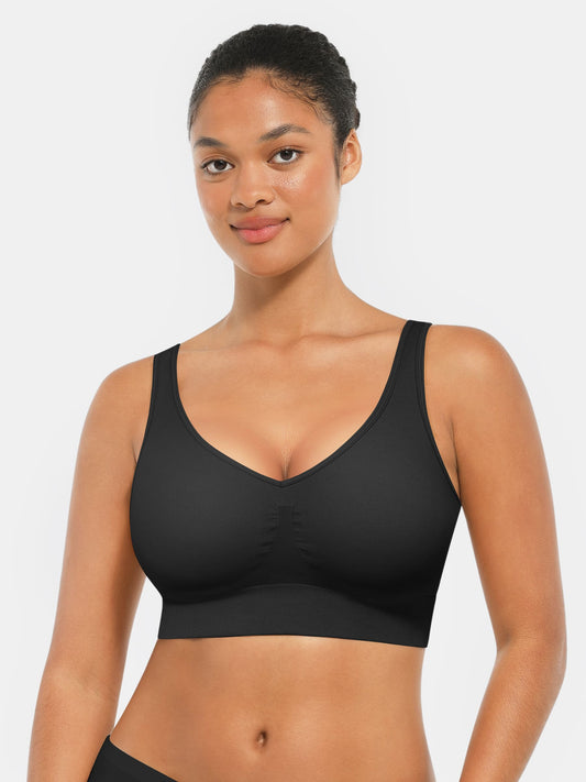 Seamless Comfort Bra with Smoothing Support and Adjustable Straps