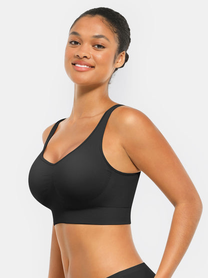Seamless Comfort Bra with Smoothing Support and Adjustable Straps