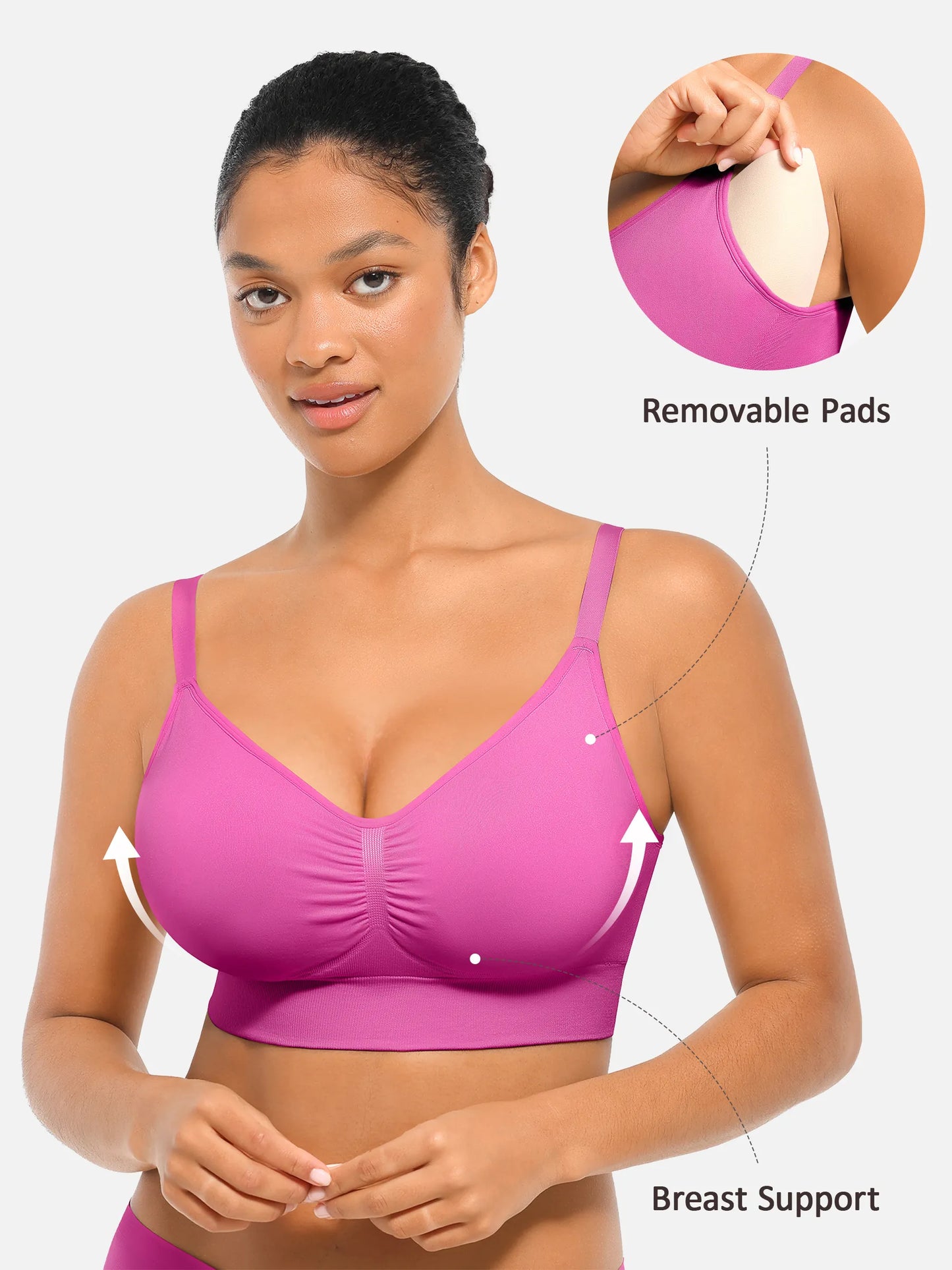Seamless Everyday Bra with Built-In Soft Padding