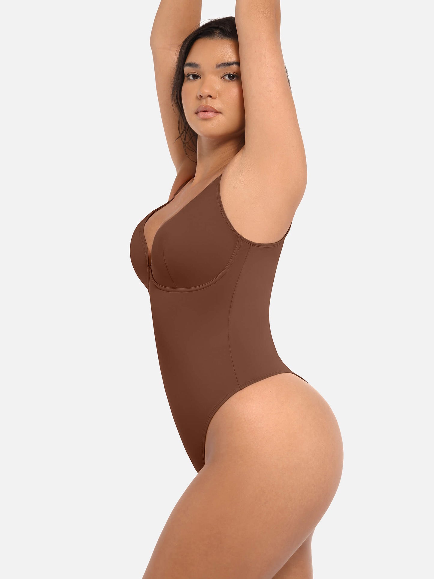 Deep V Neck Tummy Control Shapewear Bodysuit