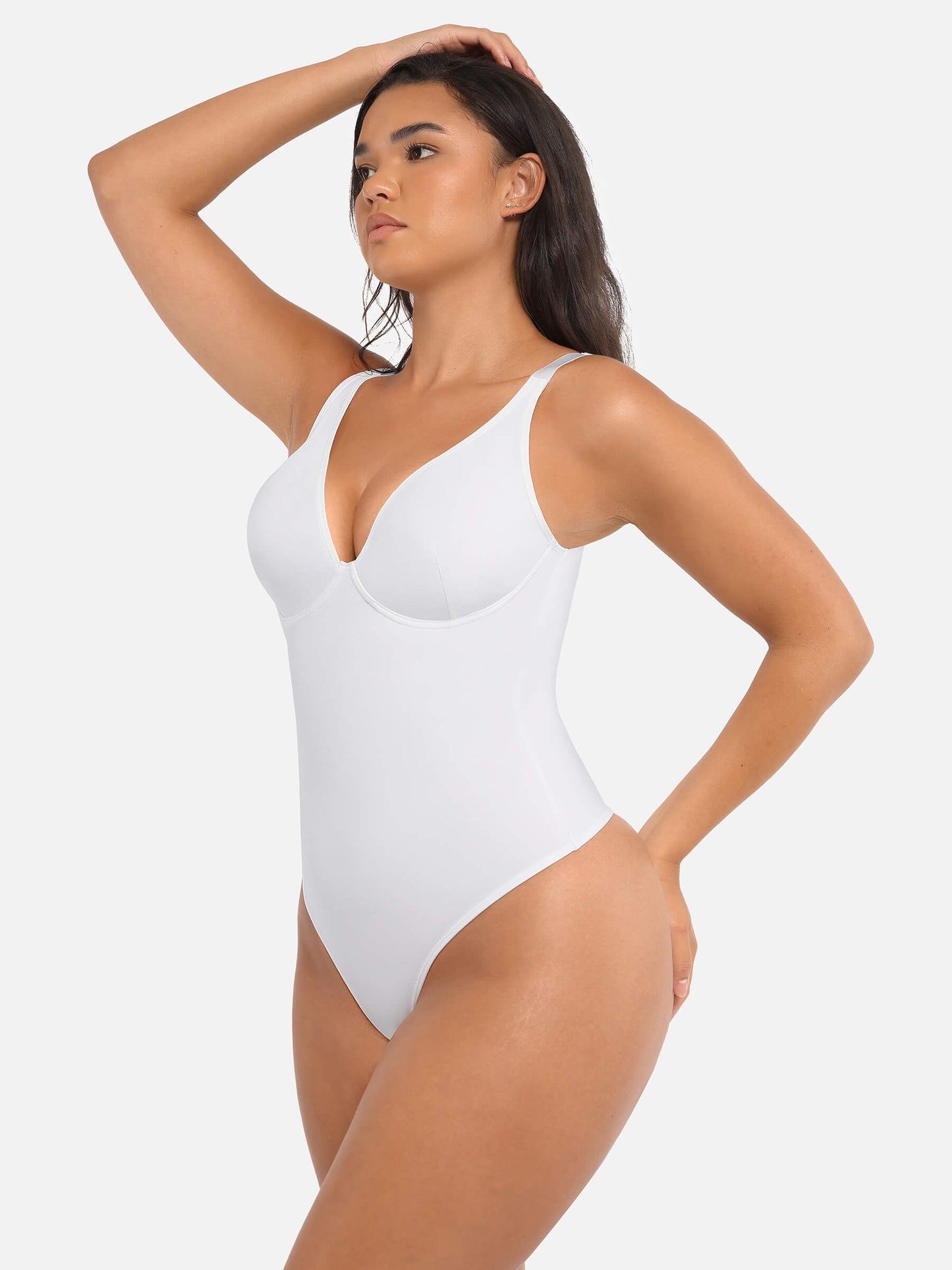Deep V Neck Tummy Control Shapewear Bodysuit