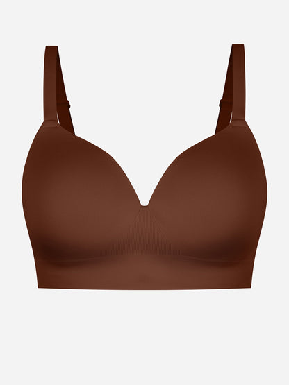 Wireless Seamless Push-Up V-neck Bra