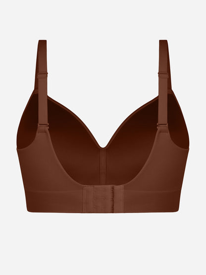 Wireless Seamless Push-Up V-neck Bra
