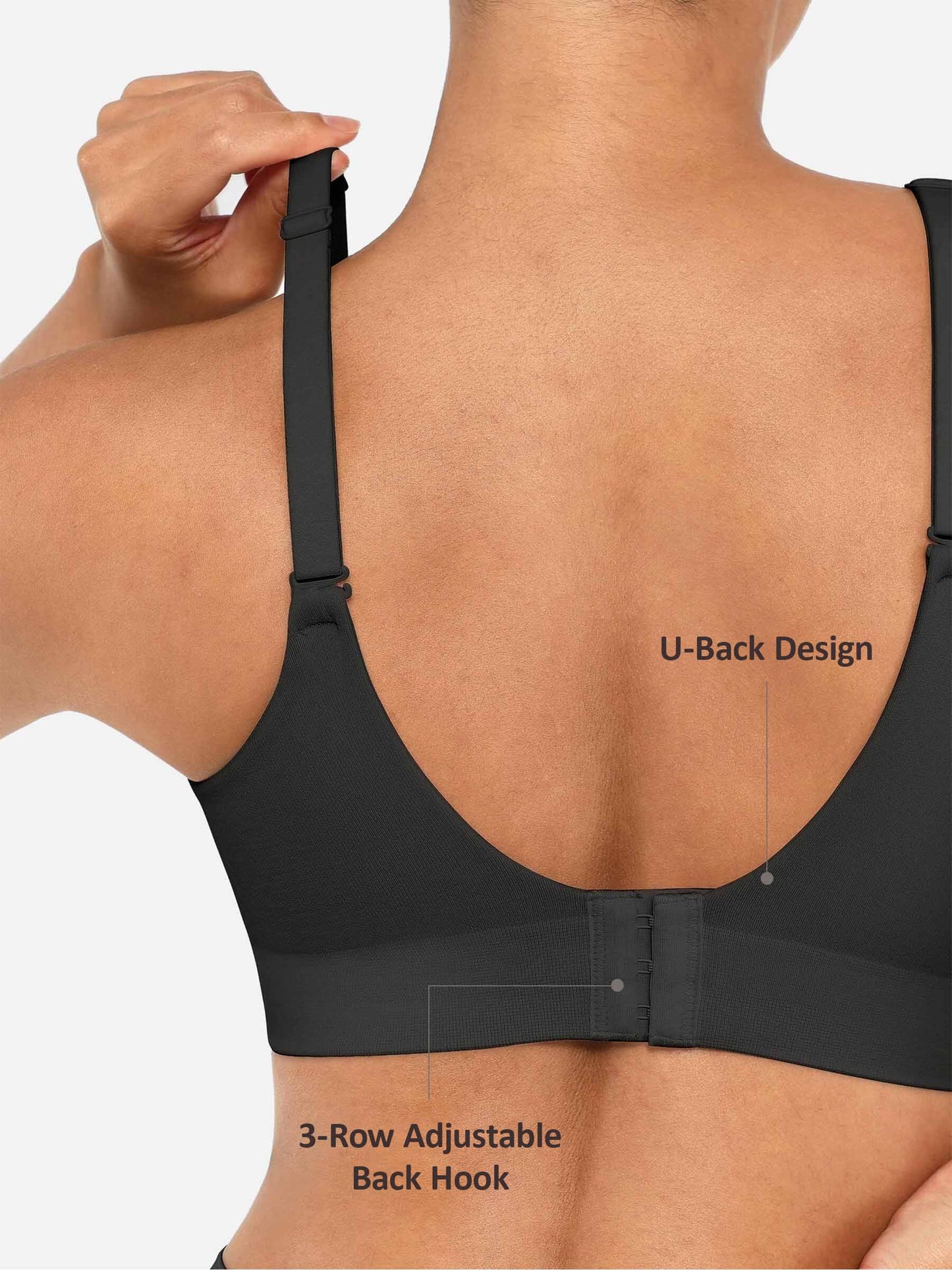 Wireless Seamless Push-Up V-neck Bra