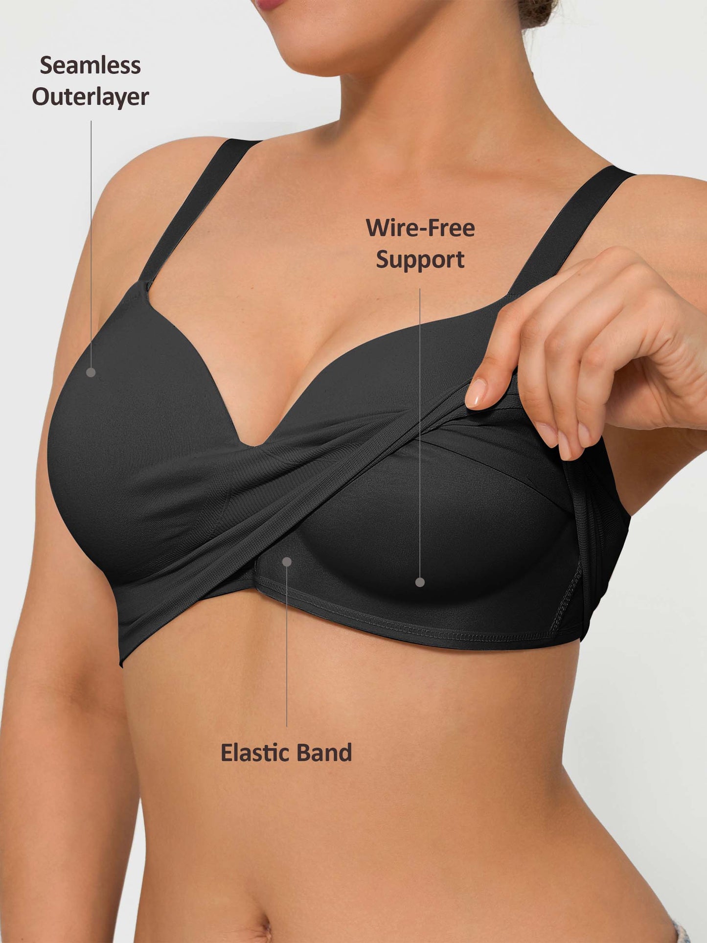 Full Coverage Push-Up Comfort Wireless Bra