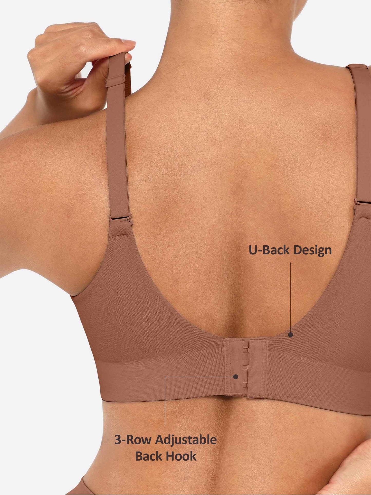 Wireless Seamless Push-Up V-neck Bra